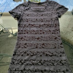 BKE CHOCOLATE PLUM LACE TOP